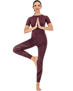 Chantele – Leggings mit Hohlsaum – Rot