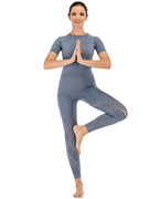 Chantele – Leggings mit Hohlsaum – Blau