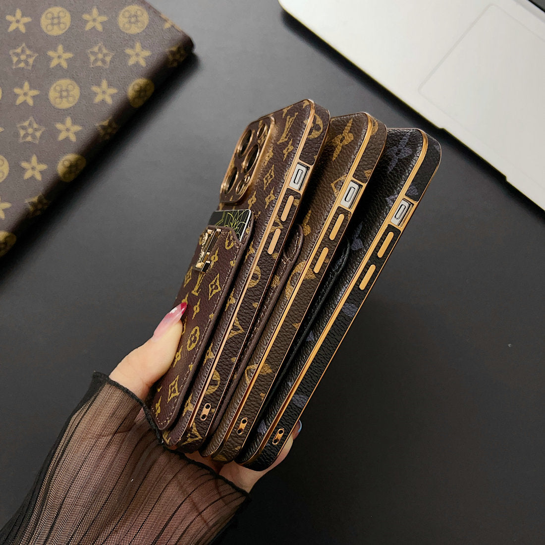 Kartenhalter Gold Handyhülle für iPhone