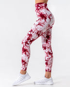 Nahtlose Leggings mit Diamantenmuster - Rot