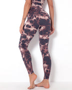 Diamond Dye Seamless Leggings - Purple