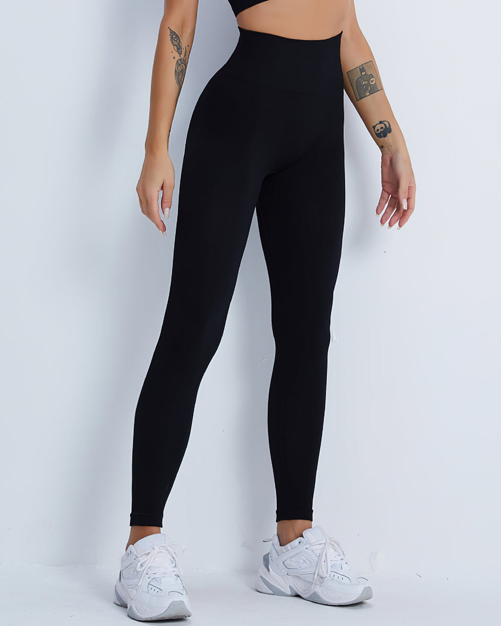 Domele Nahtlose Leggings - Schwarz