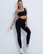 Domele Nahtlose Leggings - Schwarz