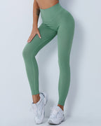 Domele Nahtlose Leggings - Grün
