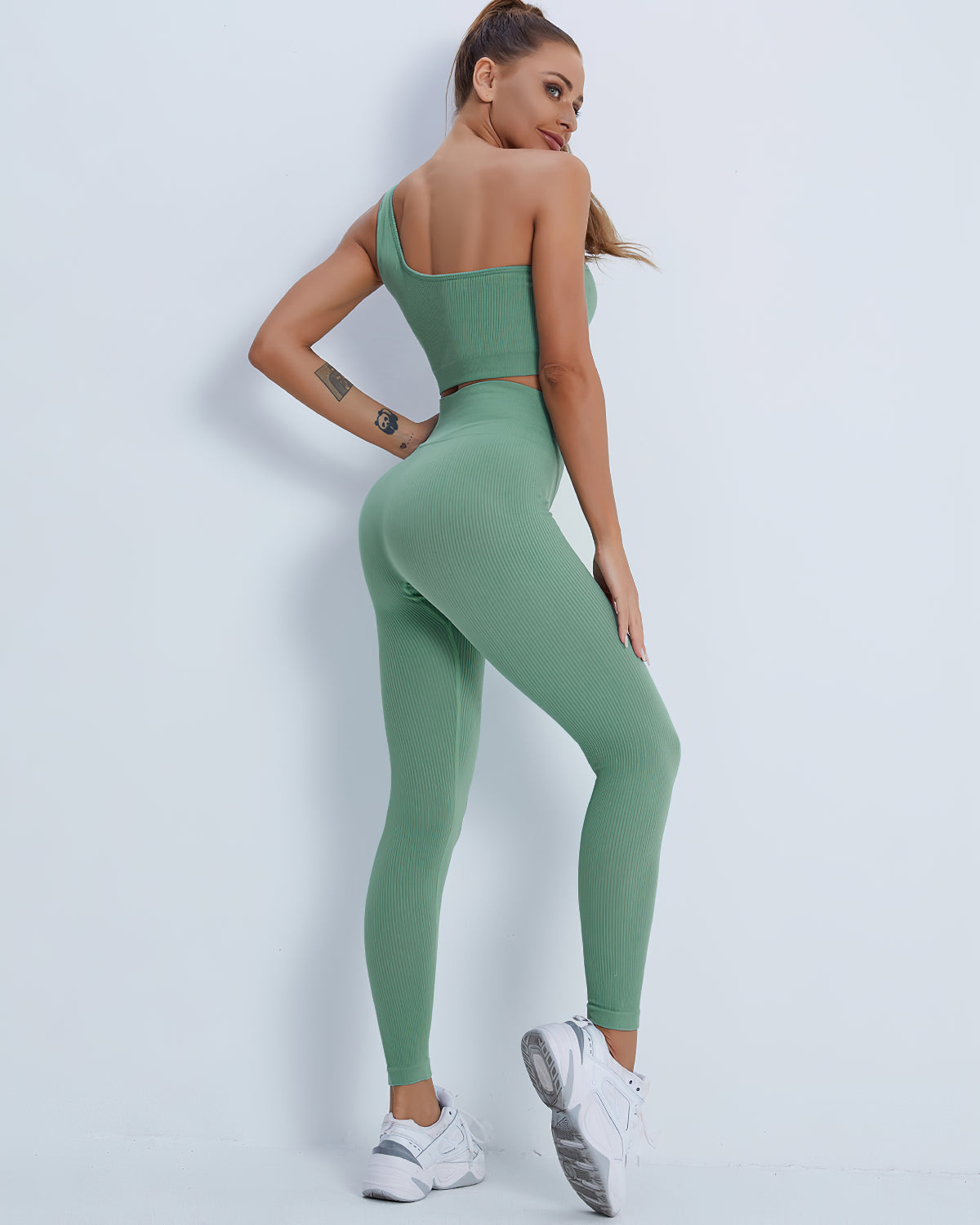 Domele Nahtlose Leggings - Grün