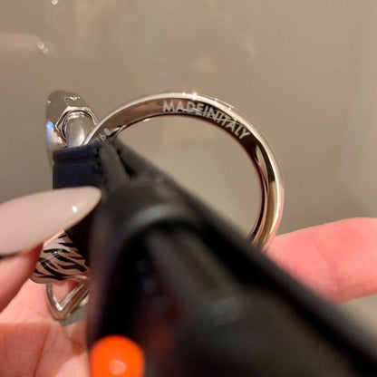 Splicing Leather Pendant