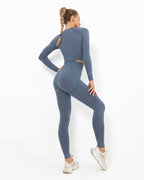 Felicity Nahtlose Leggings - Blaugrau
