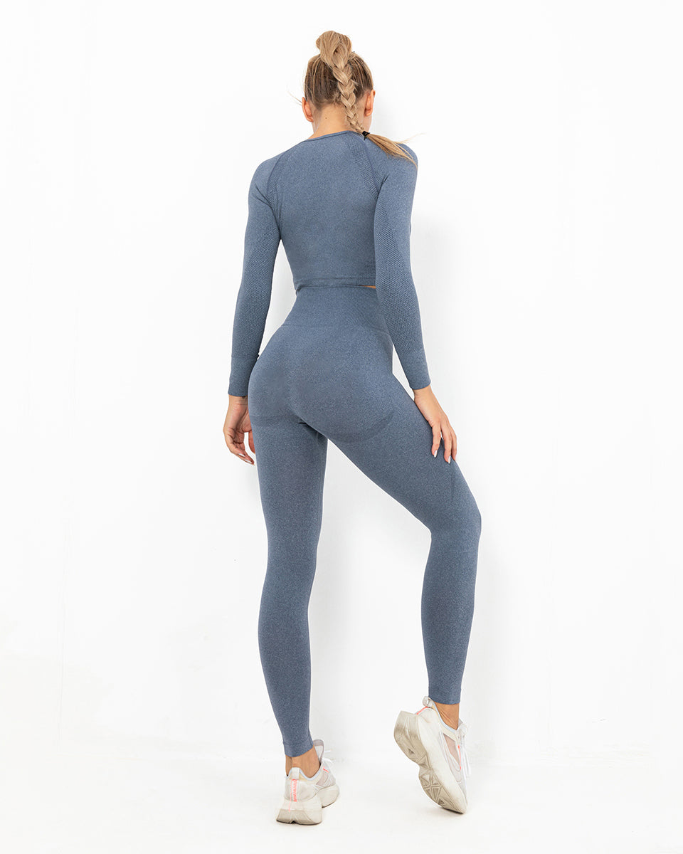 Felicity Nahtlose Leggings - Blaugrau