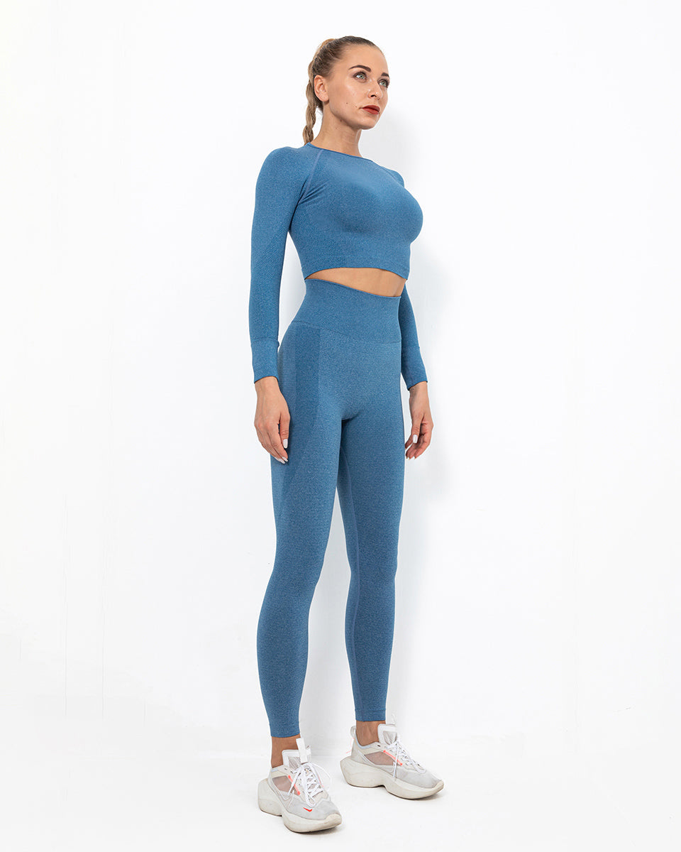 Felicity Nahtlose Leggings - Blau