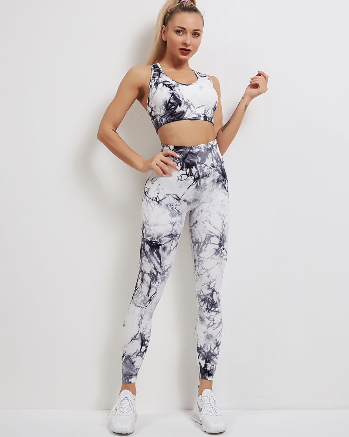 Fojo Dye Nahtlose Leggings - Weiß