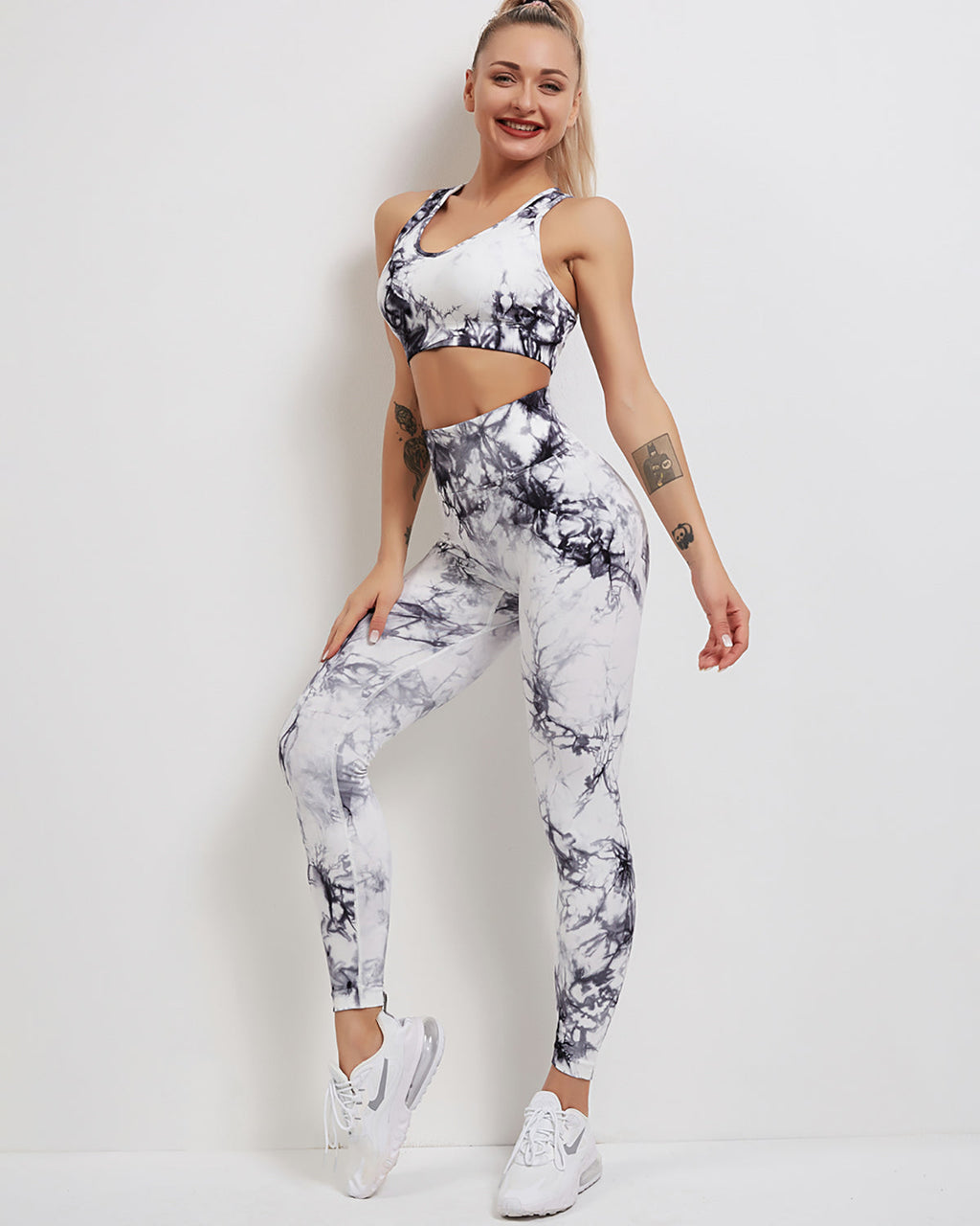 Fojo Dye Nahtlose Leggings - Weiß