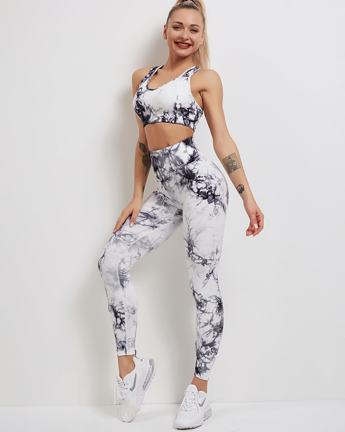 Fojo Dye Nahtlose Leggings - Weiß