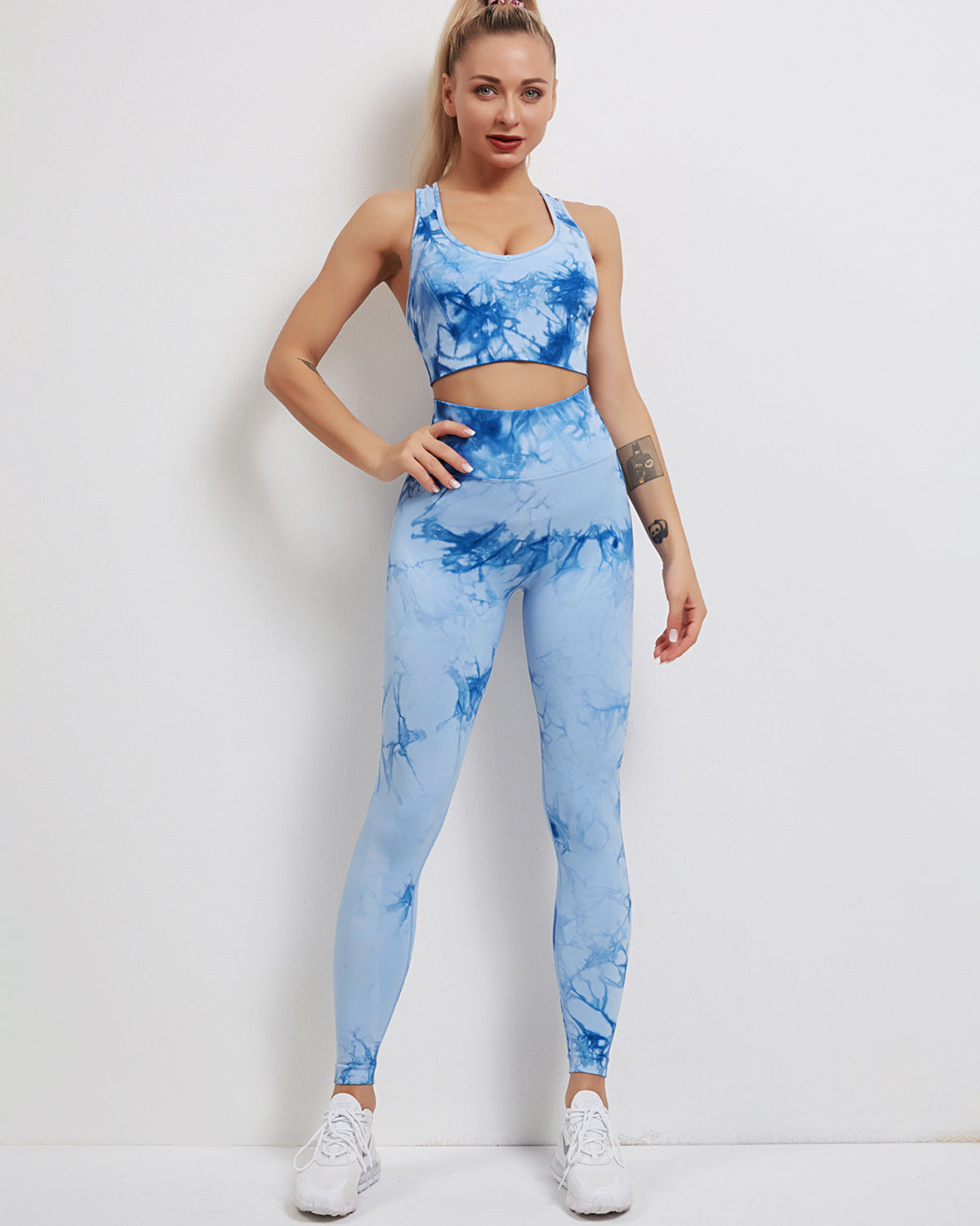 Fojo Dye Nahtlose Leggings - Blau