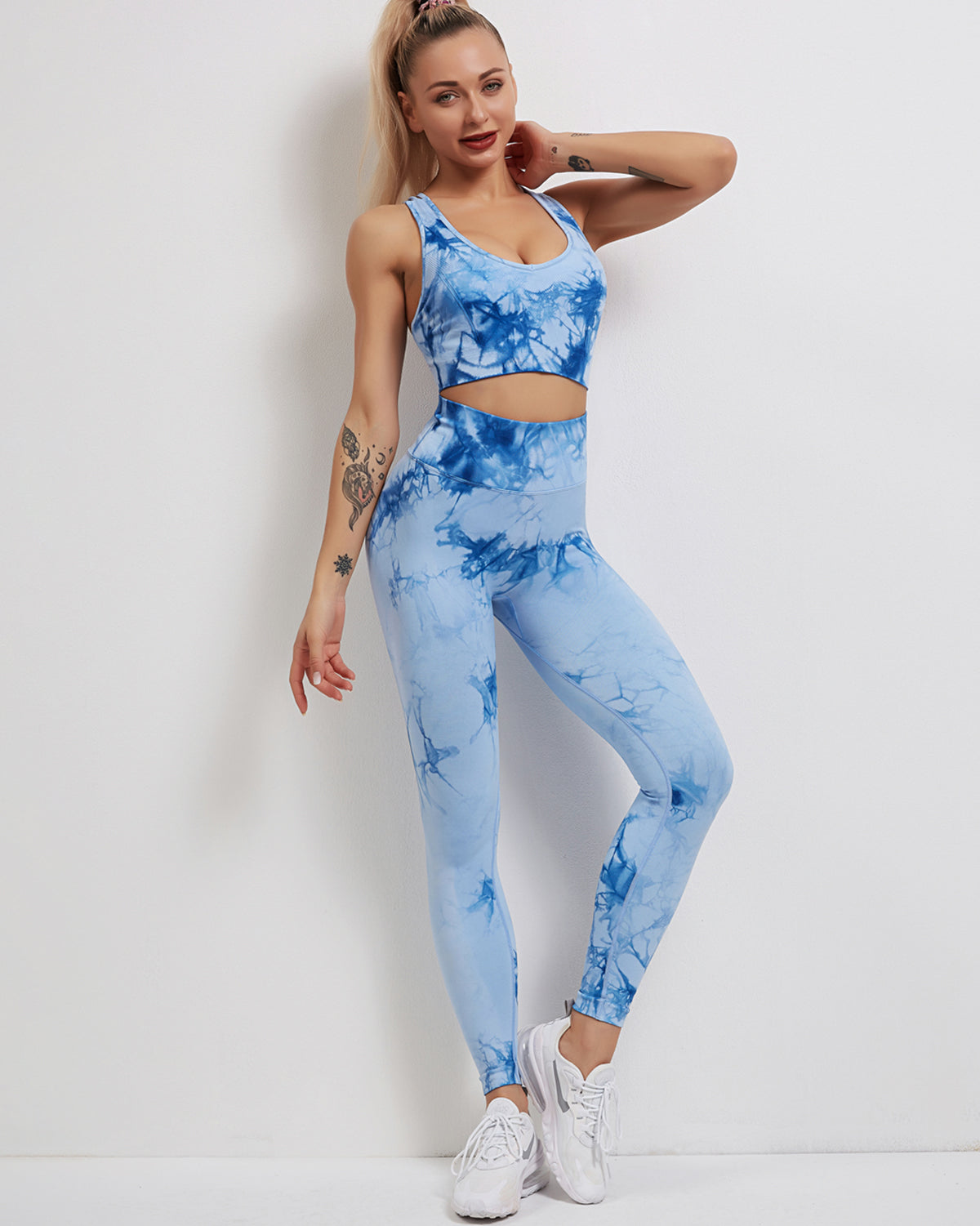 Fojo Dye Nahtlose Leggings - Blau