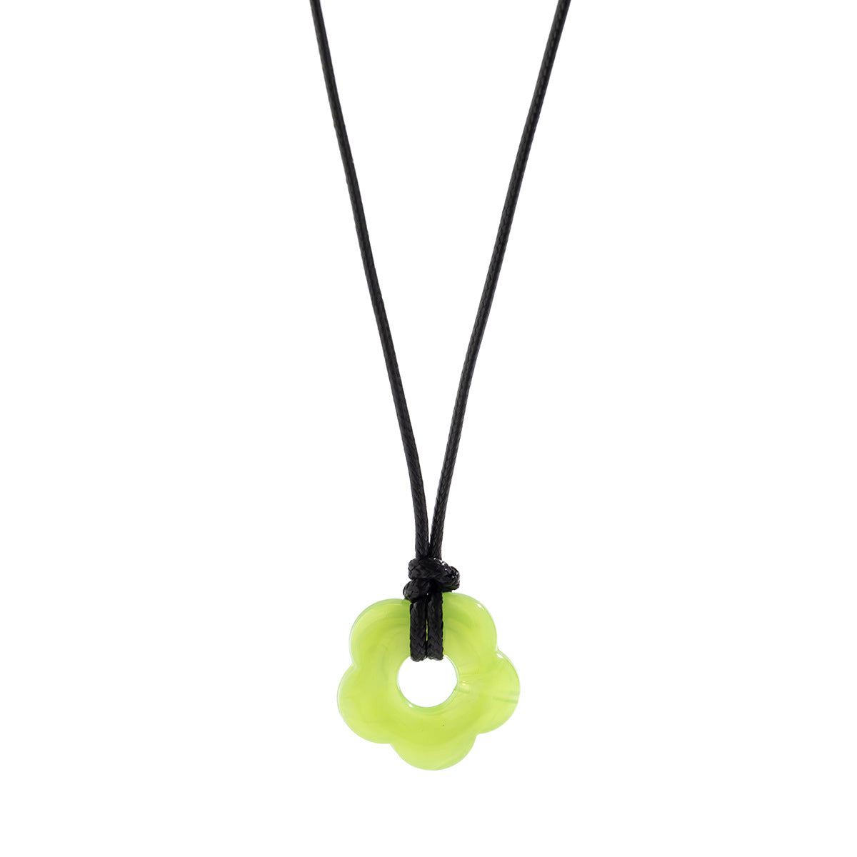 Flower Pendant Cord Necklace