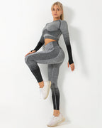 Nahtlose Leggings Harmony - Schwarz