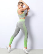 Nahtlose Leggings Harmony - Grün