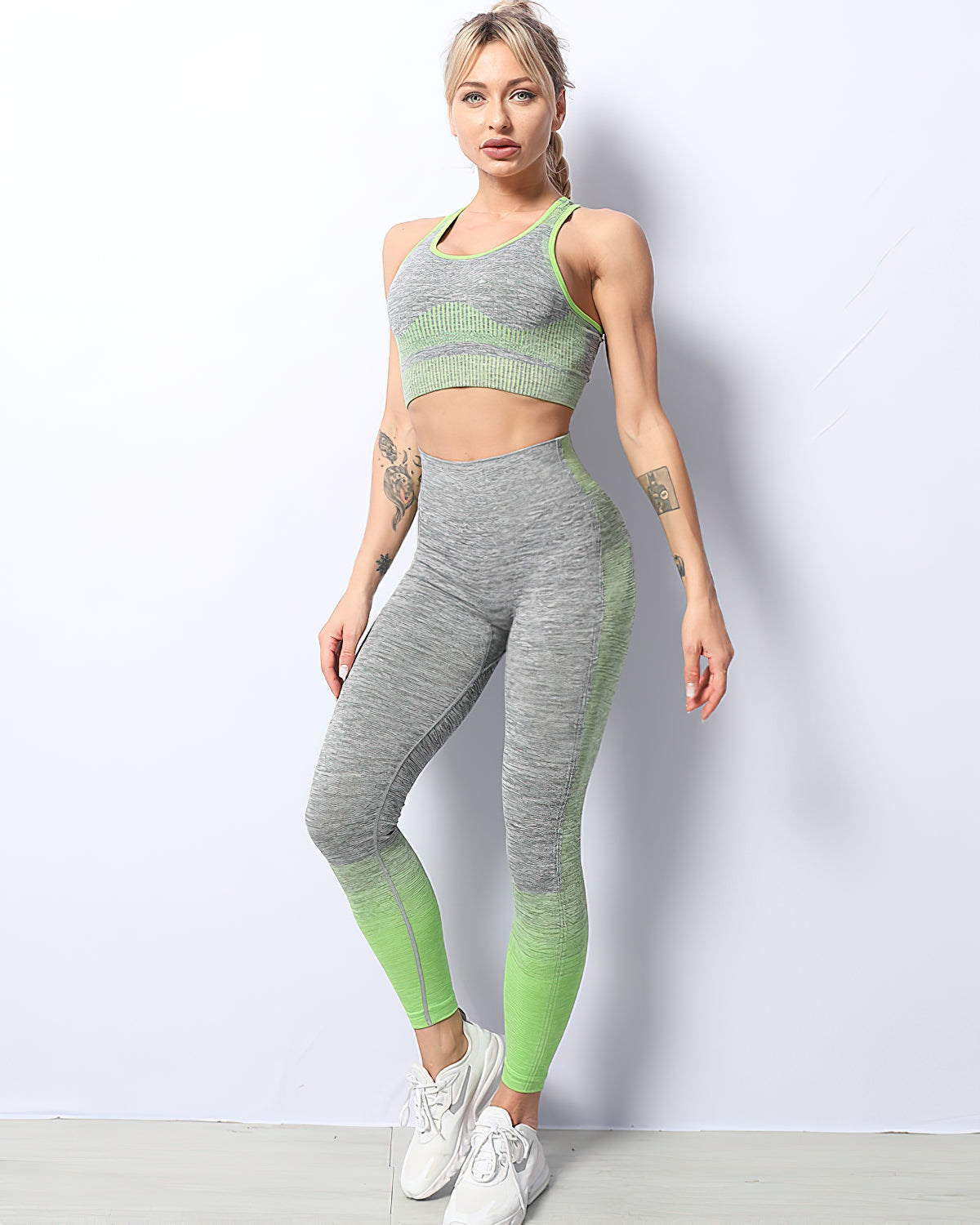 Nahtlose Leggings Harmony - Grün