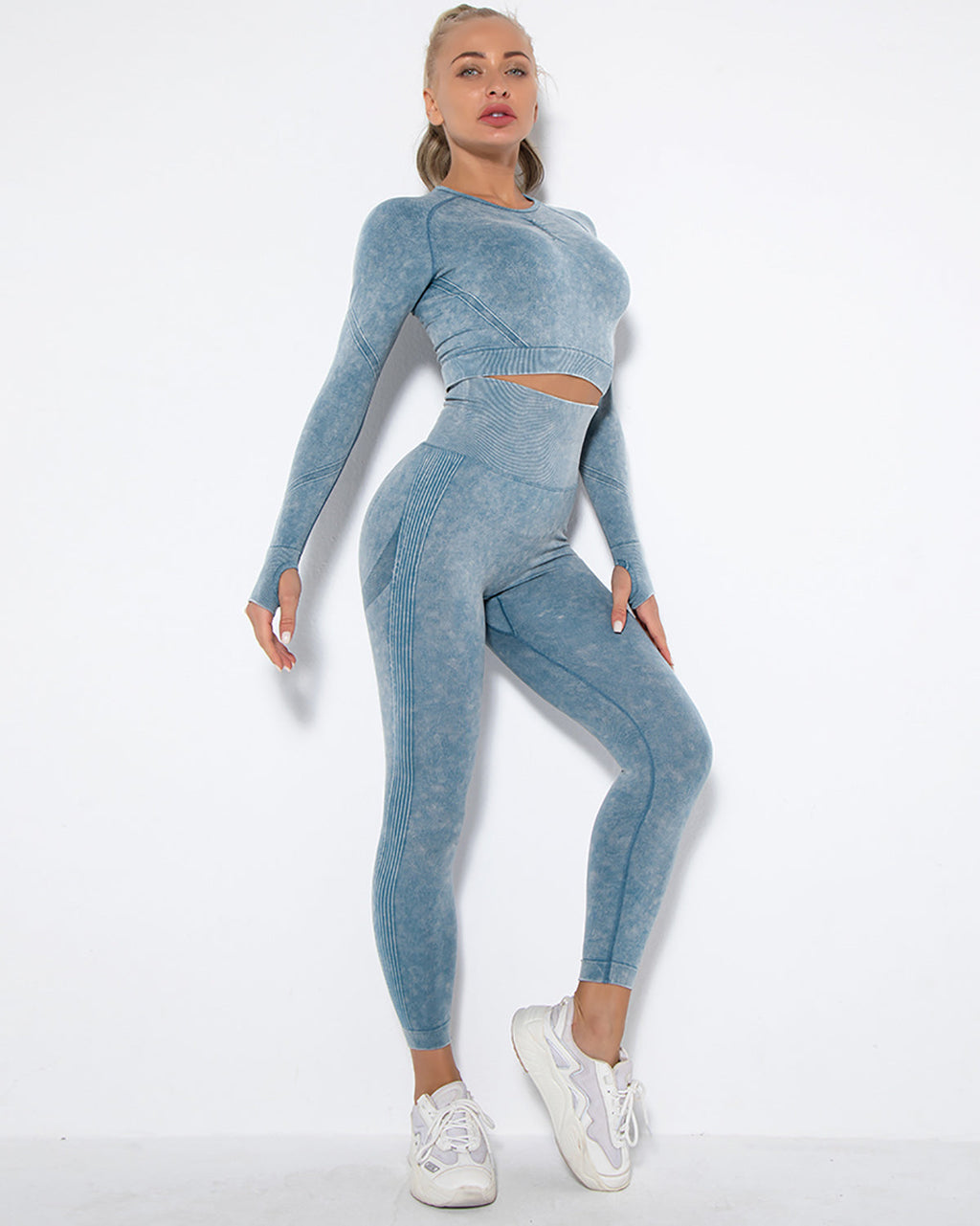 Nahtlose Leggings Idalyne - Blau