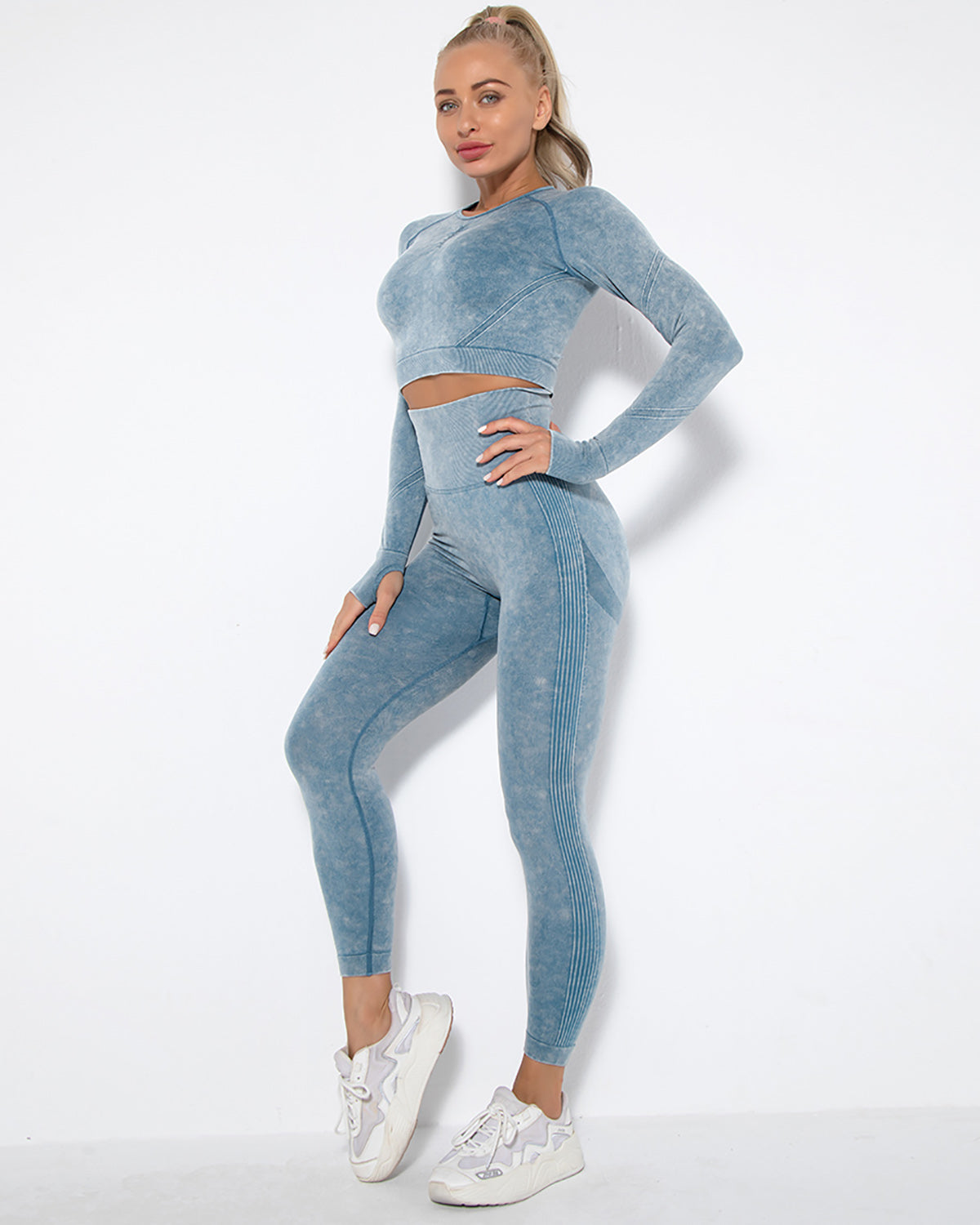 Nahtlose Leggings Idalyne - Blau