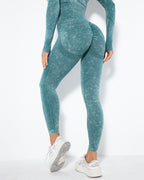 Nahtlose Leggings Idalyne - Blaugrün