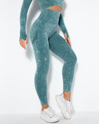 Nahtlose Leggings Idalyne - Blaugrün