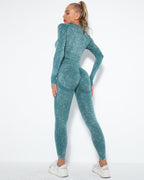 Nahtlose Leggings Idalyne - Blaugrün