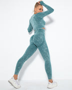 Nahtlose Leggings Idalyne - Blaugrün
