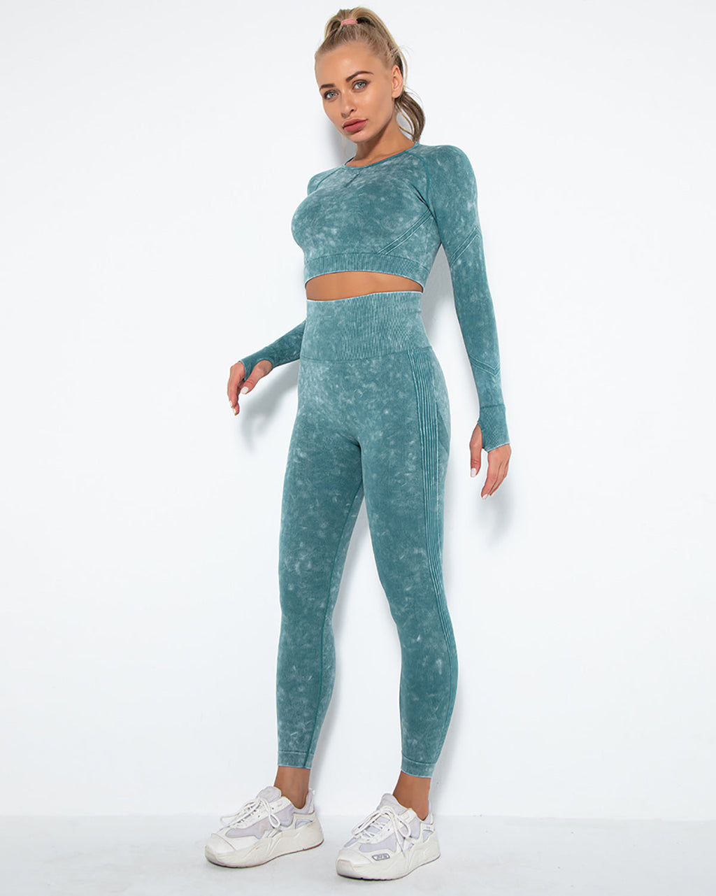 Nahtlose Leggings Idalyne - Blaugrün