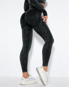 Nahtlose Leggings Idalyne - Schwarz
