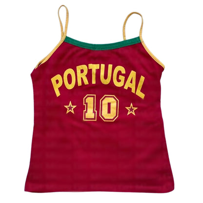 Portugal Y2K Embroidered Sportswear Tank Top In Red