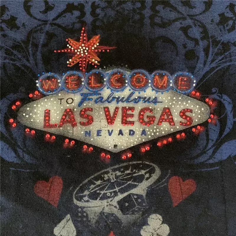 “Welcome To Las Vegas” Y2K Bedazzled Top