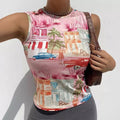“Beverly Hills” Y2K Fitted Tank