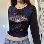 “Welcome To Las Vegas” Y2K Bedazzled Top