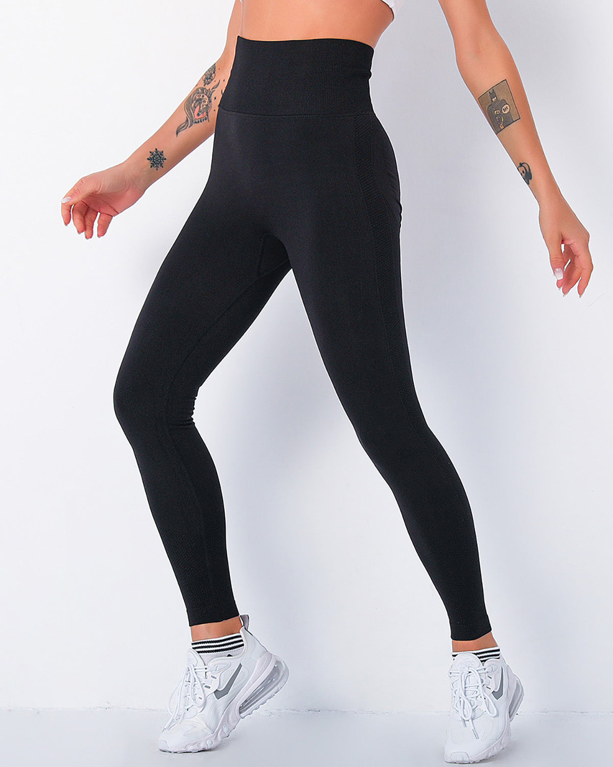 Jiulia Blanc Seamless Leggings - Black