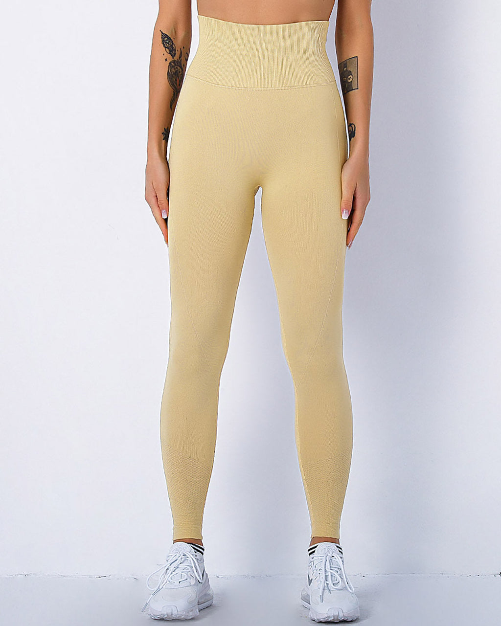 Jiulia Blanc Nahtlose Leggings - Khaki