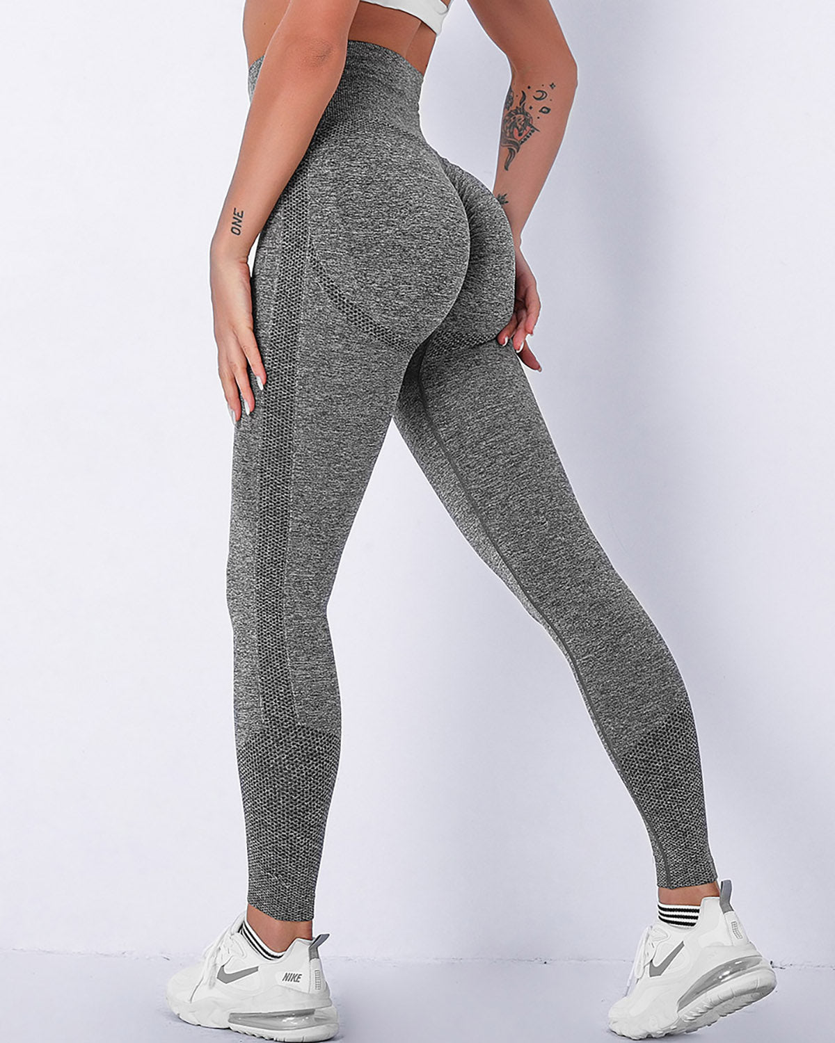 Jiulia Blanc Nahtlose Leggings - Grau