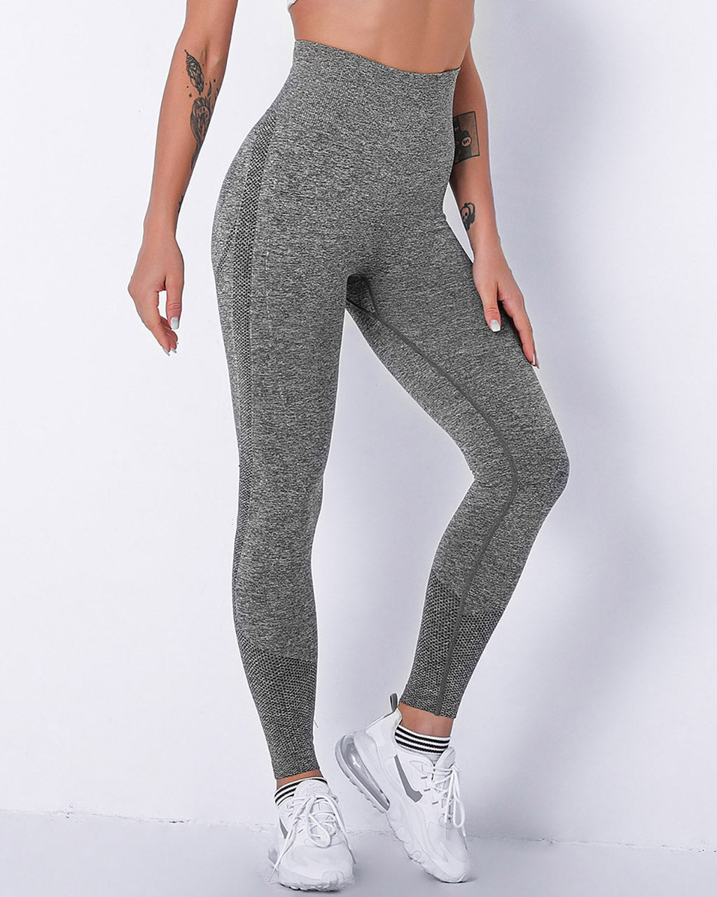 Jiulia Blanc Nahtlose Leggings - Grau