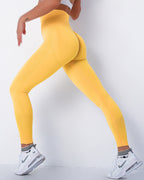 Jiulia Blanc Nahtlose Leggings - Gelb