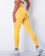 Jiulia Blanc Nahtlose Leggings - Gelb