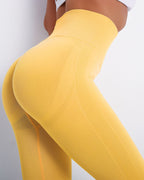 Jiulia Blanc Nahtlose Leggings - Gelb