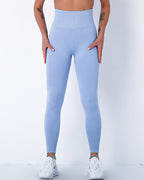 Jiulia Blanc Nahtlose Leggings - Blau