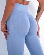 Jiulia Blanc Nahtlose Leggings - Blau