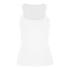 Ribbed solid sleeveless patchwork square neck top