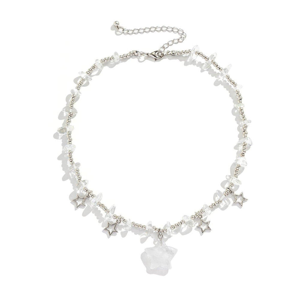 Star Stone Beaded Choker Necklace