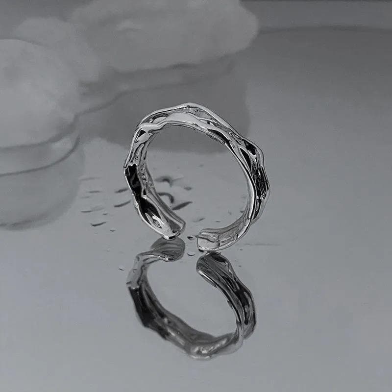 Offener Ring mit Rüschen 