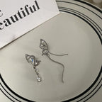 Stone Pendant Butterfly Irregular Earrings
