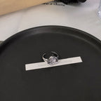 Gerüschter, massiver offener Ring 