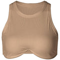 Ribbed sleeveless solid crewneck crop top