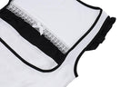Top patchwork a contrasto con scollo quadrato, maniche corte e orlo in pizzo con volant 